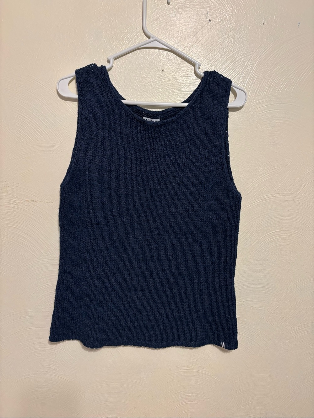 IZOD Navy Knit Sleeveless Sweater Tank Top Large